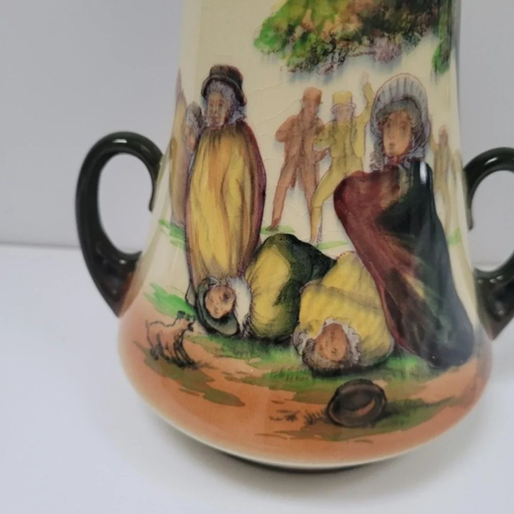 Royal Doulton Vintage Vase Old English Sack Race‎ D3470 Antique